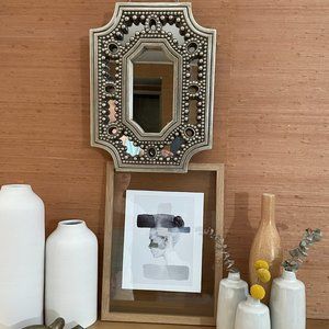 Bombay Company beaded medallion hallway, bathroom, kitchen, living room mirror